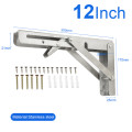 Stainless Steel Collapsible Bench Table Shelf Bracket Furniture Hardware Heavy Duty Folding Shelf Bracket